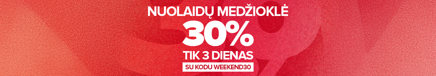 Tik sausio 23&ndash;25 d. pažymėtoms prekėms taikoma 30% nuolaida su kodu WEEKEND30. Nepraleiskite progos ir apsipirkite Open24.lt jau dabar!